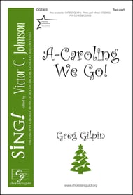 A-Caroling We Go Two-Part choral sheet music cover Thumbnail